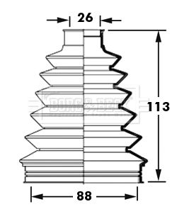 BORG & BECK gofruotoji membrana, kardaninis velenas BCB2376